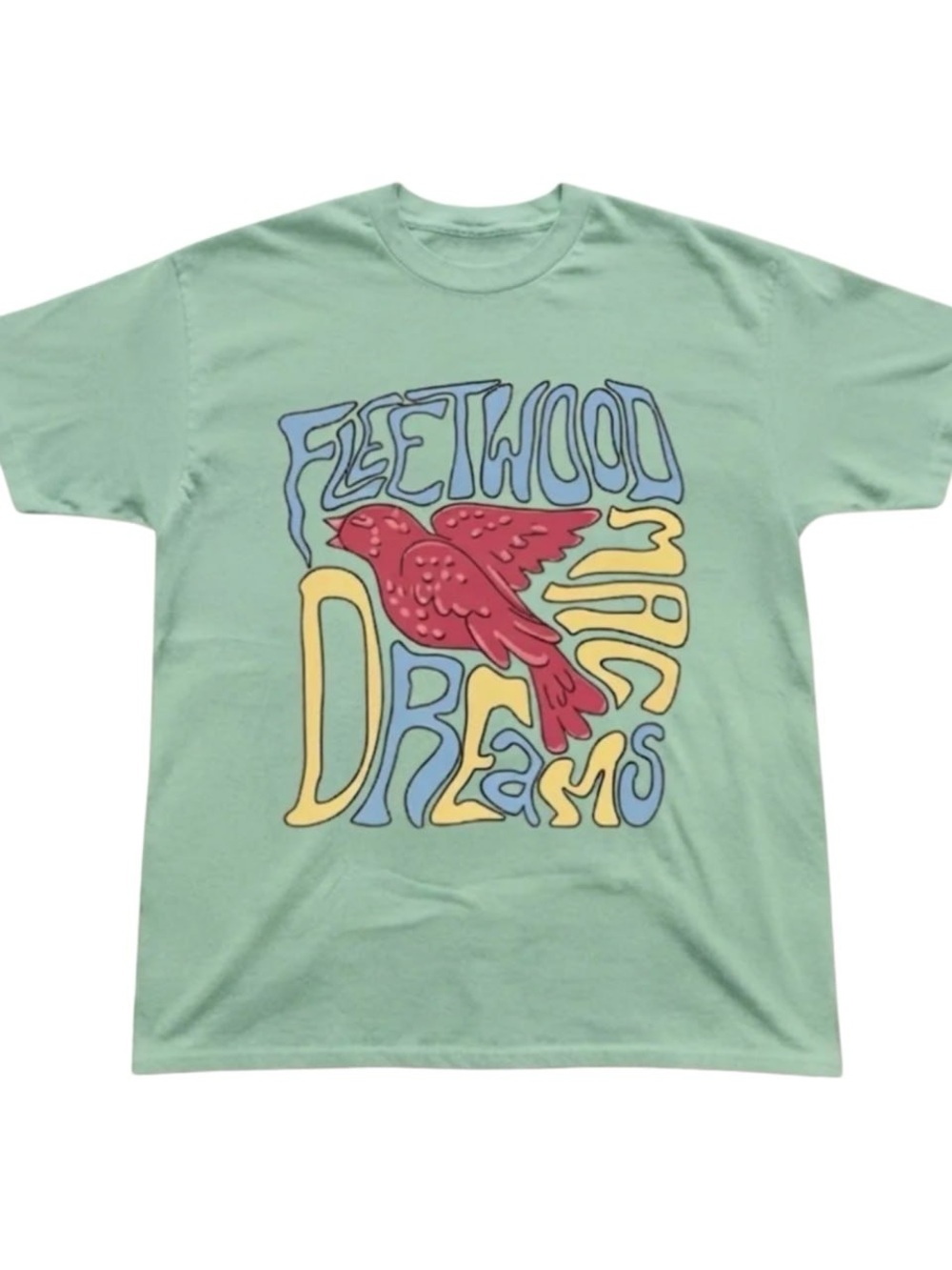 T-Shirt with Red Bird Fleetwood Dreams Graphic